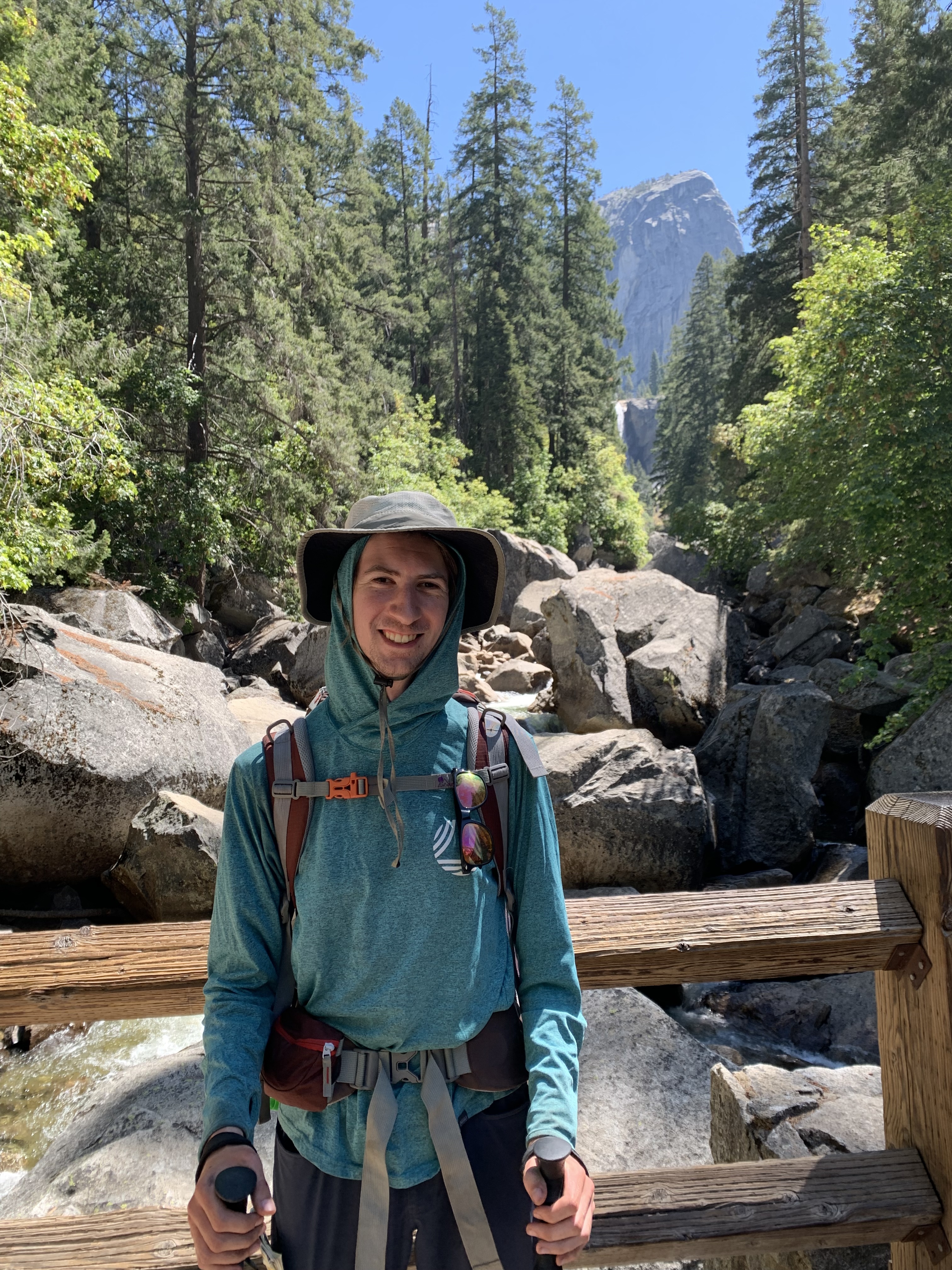 Me posing in front of Nevada Falls.